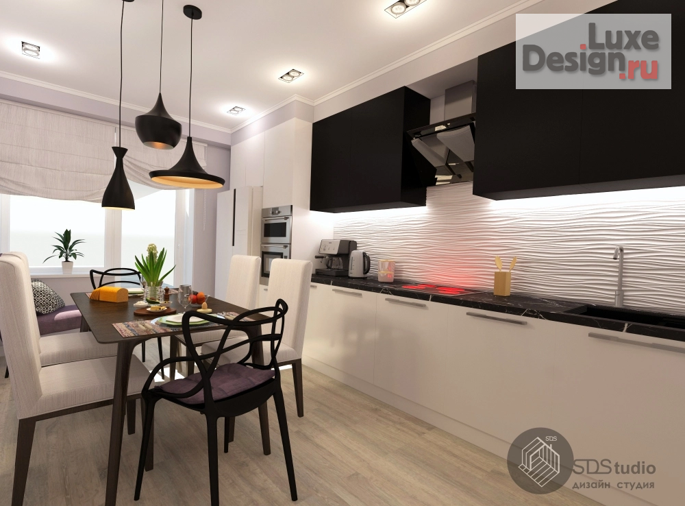 Дизайн интерьера трехкомнатной квартиры "г. Набережные Челны, 3х.кмн. квартира  для семьи из 4-х человек. Проект  "Дом для творческих людей"" (фото 5)