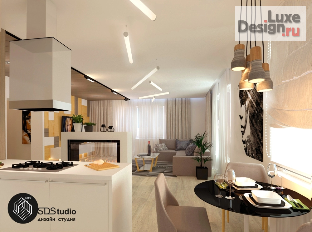 Дизайн интерьера трехкомнатной квартиры "г. Набережные Челны жк. Европейский.  Проект 3х комн. квартиры. " (фото 1)