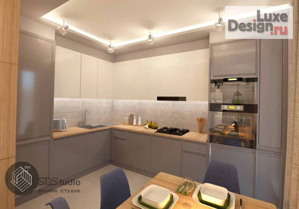 Дизайн интерьера трехкомнатной квартиры "Студия дизайна интерьера SDStudio. Квартира для молодой семьи, г. Наб. Челны. Новый город 9 комплекс, студия дизайна интерьера SDStudio." (фото 6)