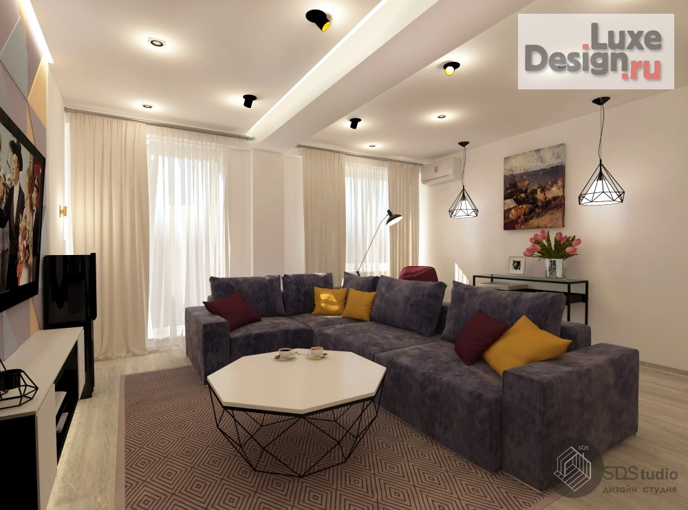 Дизайн интерьера трехкомнатной квартиры "г. Набережные Челны, 3х.кмн. квартира  для семьи из 4-х человек. Проект  "Дом для творческих людей"" (фото 4)