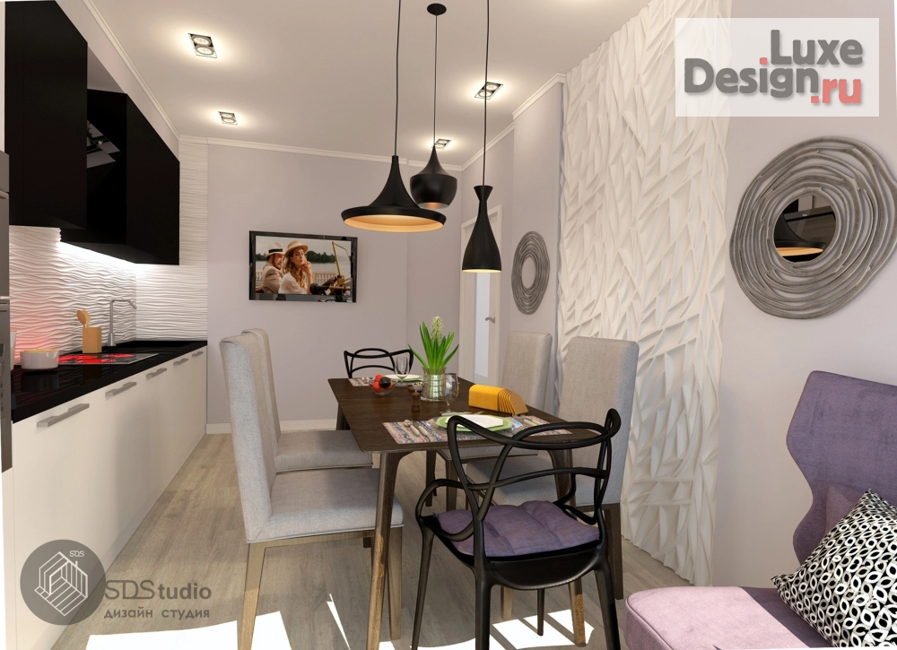 Дизайн интерьера трехкомнатной квартиры "г. Набережные Челны, 3х.кмн. квартира  для семьи из 4-х человек. Проект  "Дом для творческих людей"" (фото 8)