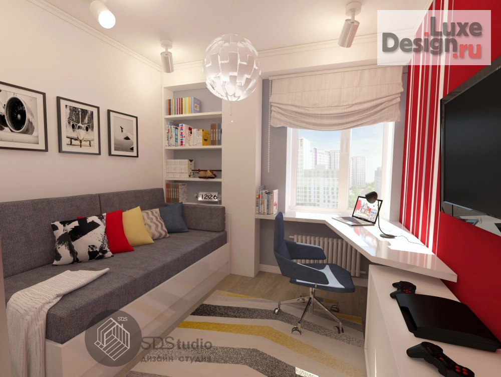 Дизайн интерьера трехкомнатной квартиры "г. Набережные Челны, 3х.кмн. квартира  для семьи из 4-х человек. Проект  "Дом для творческих людей"" (фото 10)