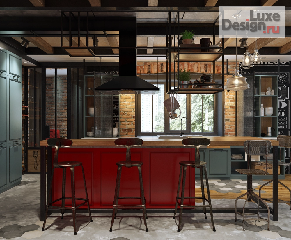 Дизайн интерьера четырехкомнатной квартиры "Раиса Беляева проспект, 78Д кухня" (фото 2)