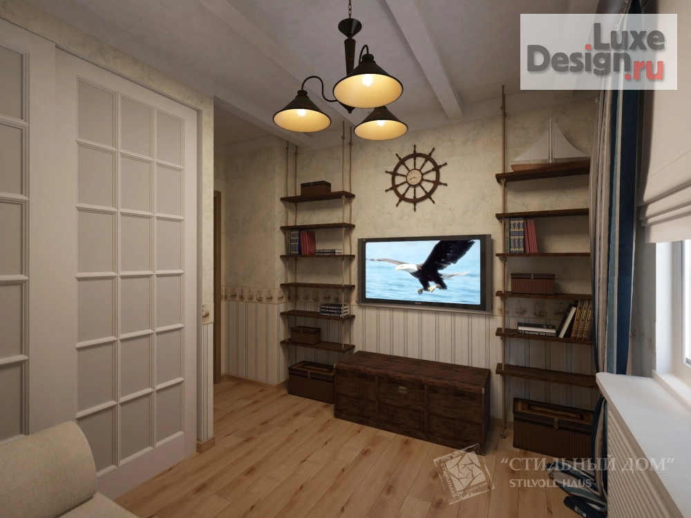 Дизайн интерьера загородного дома "Дизайн-проект загородного дома "Старые истории", Тукаевский район" (фото 5)