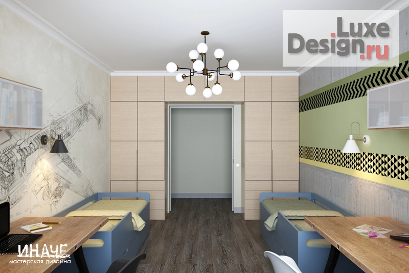 Дизайн интерьера трехкомнатной квартиры "К светлому будущему (г. Набережные Челны) " (фото 18) от дизайнера Шамсутдинова Эльвира Дизайн интерьера трехкомнатной квартиры "К светлому будущему (г. Набережные Челны) " (фото 18)