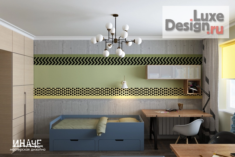 Дизайн интерьера трехкомнатной квартиры "К светлому будущему (г. Набережные Челны) " (фото 15) от дизайнера Шамсутдинова Эльвира Дизайн интерьера трехкомнатной квартиры "К светлому будущему (г. Набережные Челны) " (фото 15)