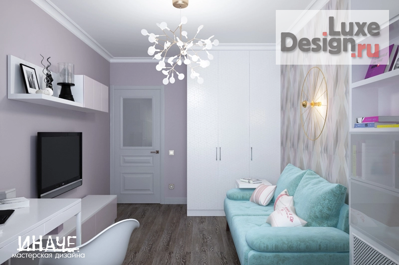 Дизайн интерьера трехкомнатной квартиры "К светлому будущему (г. Набережные Челны) " (фото 10) от дизайнера Шамсутдинова Эльвира Дизайн интерьера трехкомнатной квартиры "К светлому будущему (г. Набережные Челны) " (фото 10)