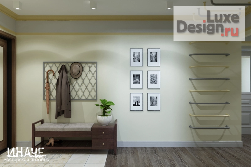 Дизайн интерьера трехкомнатной квартиры "К светлому будущему (г. Набережные Челны) " (фото 2) от дизайнера Шамсутдинова Эльвира Дизайн интерьера трехкомнатной квартиры "К светлому будущему (г. Набережные Челны) " (фото 2)