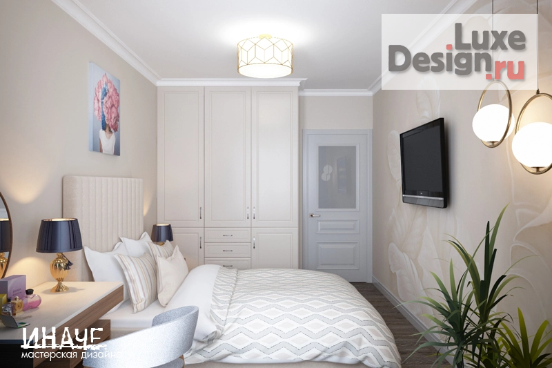 Дизайн интерьера трехкомнатной квартиры "К светлому будущему (г. Набережные Челны) " (фото 14) от дизайнера Шамсутдинова Эльвира Дизайн интерьера трехкомнатной квартиры "К светлому будущему (г. Набережные Челны) " (фото 14)