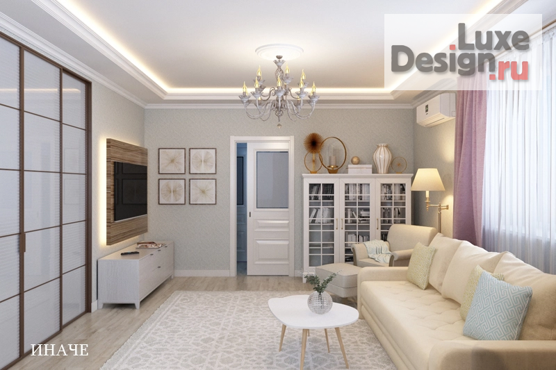 Дизайн интерьера двухкомнатной квартиры "Квартира в ЖК «Яуза» (г.Москва)" (фото 6) от дизайнера Шамсутдинова Эльвира Дизайн интерьера двухкомнатной квартиры "Квартира в ЖК «Яуза» (г.Москва)" (фото 6)