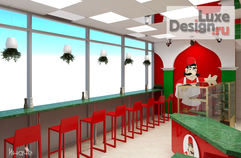 Дизайн интерьера кафе "Кафе быстрого питания «Донер» (г. Набережные Челны) " (фото 4)
