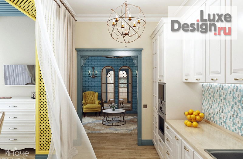 Дизайн интерьера двухкомнатной квартиры "Дизайн проект квартиры (г. Москва)" (фото 5) от дизайнера Шамсутдинова Эльвира Дизайн интерьера двухкомнатной квартиры "Дизайн проект квартиры (г. Москва)" (фото 5)