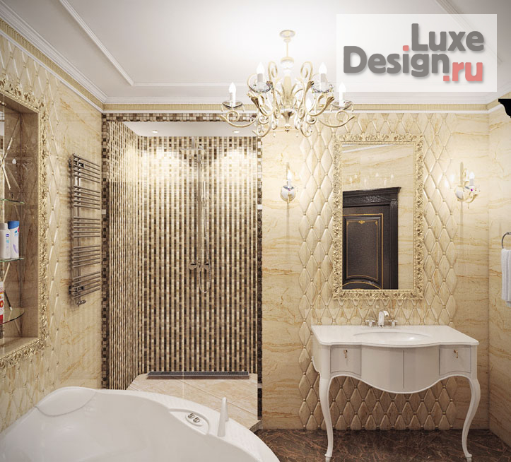 Дизайн интерьера трехкомнатной квартиры "Проект квартиры в стиле Ар Деко" (фото 5)