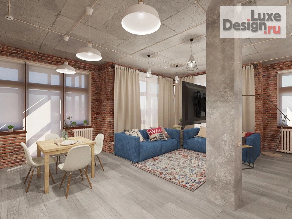 Дизайн интерьера квартиры "Проект квартиры в стиле Лофт" (фото 1)