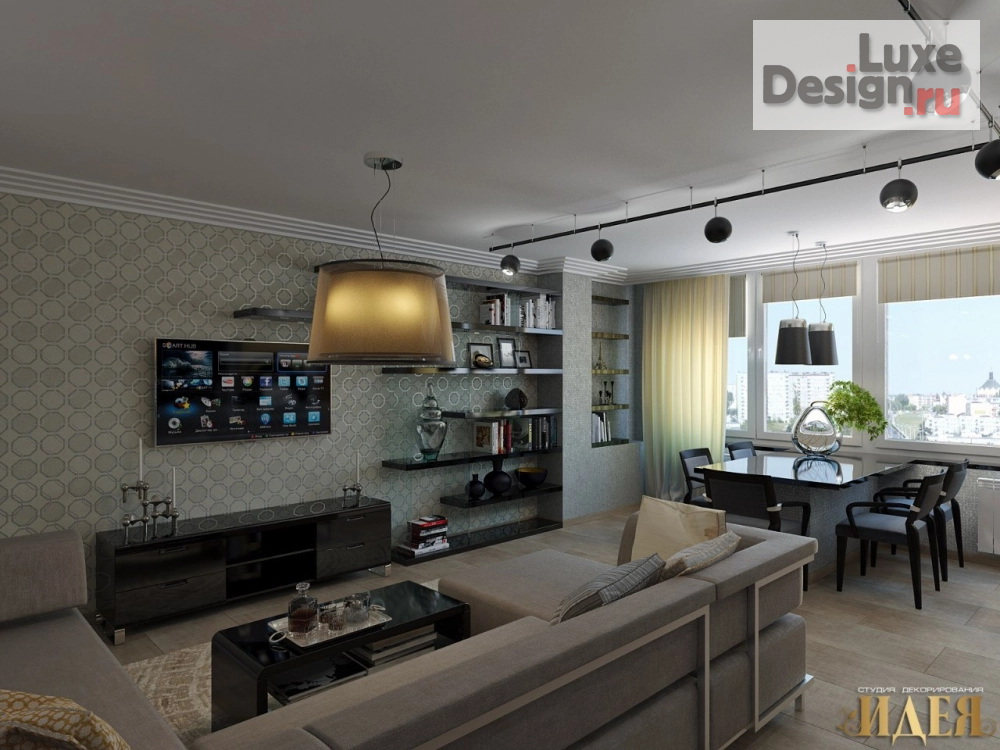 Дизайн интерьера квартиры студии "Проект квартиры-студии в ЖК Clover House" (фото 2) от дизайнера Радушкина Людмила Дизайн интерьера квартиры студии "Проект квартиры-студии в ЖК Clover House" (фото 2)