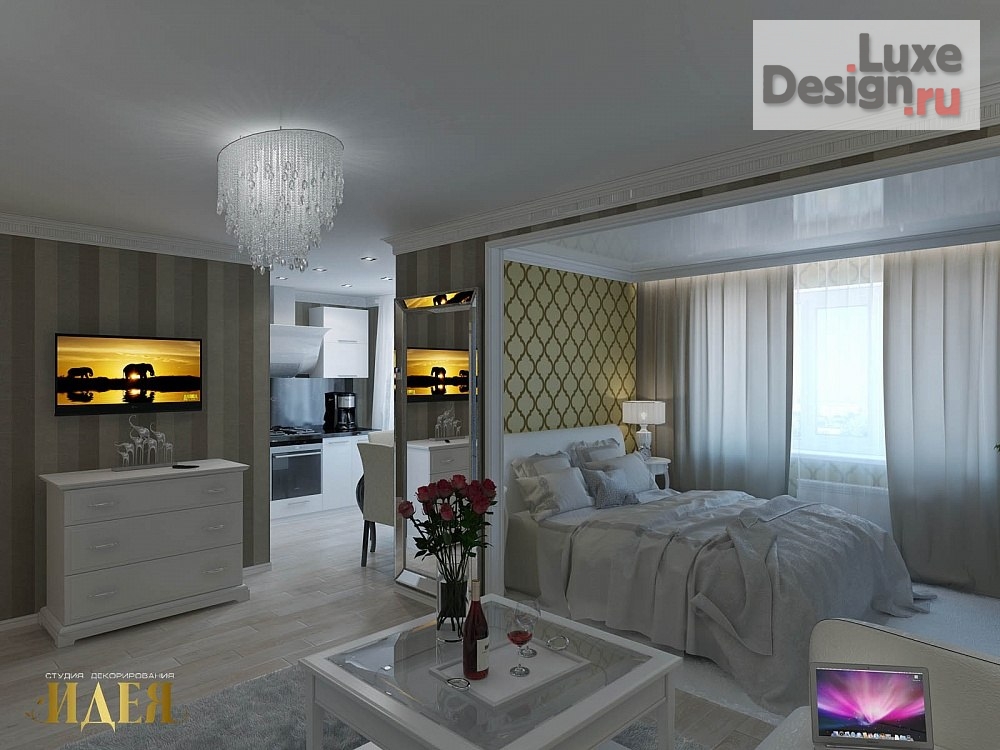 Дизайн интерьера однокомнатной квартиры "Проект однокомнатной квартиры" (фото 3) от дизайнера Радушкина Людмила Дизайн интерьера однокомнатной квартиры "Проект однокомнатной квартиры" (фото 3)