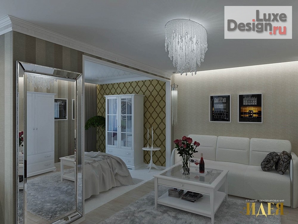 Дизайн интерьера однокомнатной квартиры "Проект однокомнатной квартиры" (фото 1) от дизайнера Радушкина Людмила Дизайн интерьера однокомнатной квартиры "Проект однокомнатной квартиры" (фото 1)