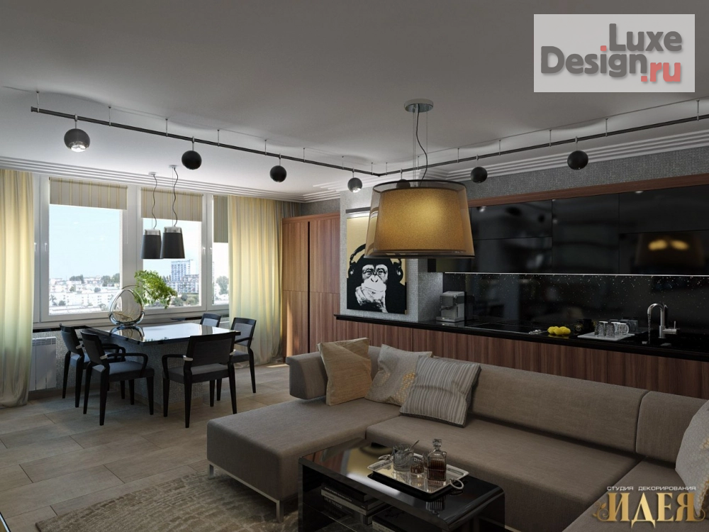 Дизайн интерьера квартиры студии "Проект квартиры-студии в ЖК Clover House" (фото 4) от дизайнера Радушкина Людмила Дизайн интерьера квартиры студии "Проект квартиры-студии в ЖК Clover House" (фото 4)