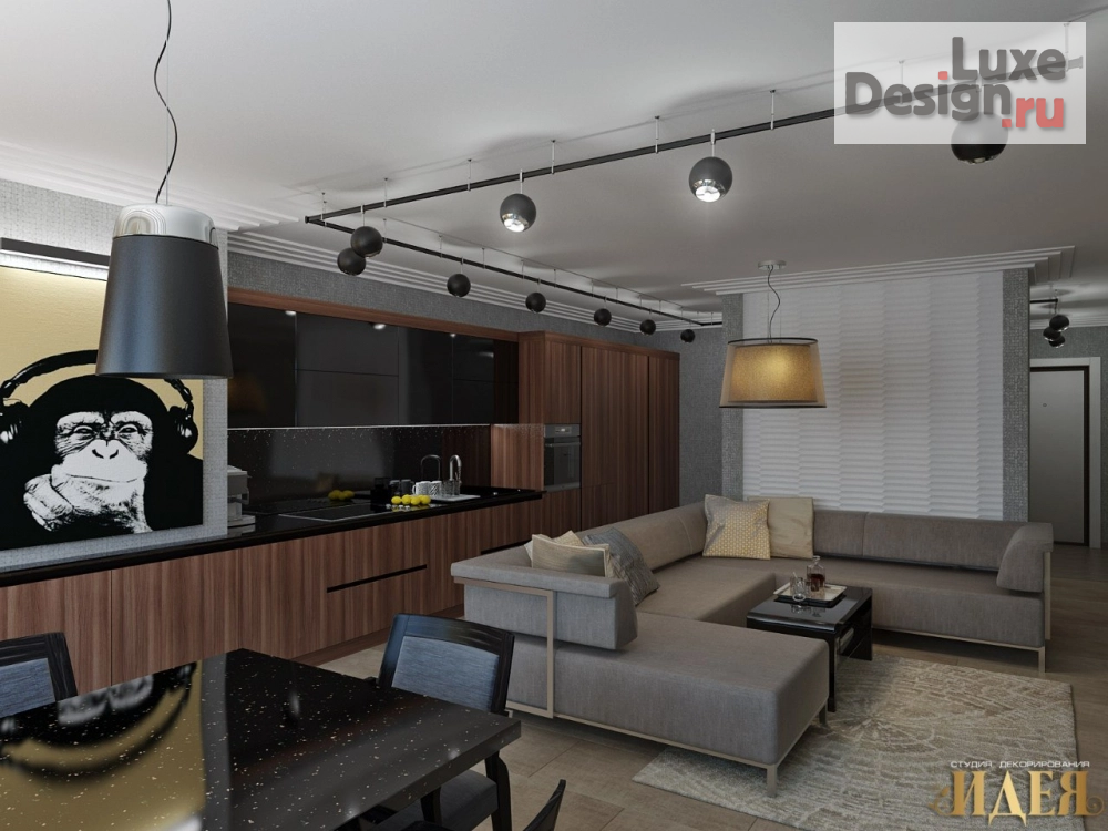 Дизайн интерьера квартиры студии "Проект квартиры-студии в ЖК Clover House" (фото 5) от дизайнера Радушкина Людмила Дизайн интерьера квартиры студии "Проект квартиры-студии в ЖК Clover House" (фото 5)