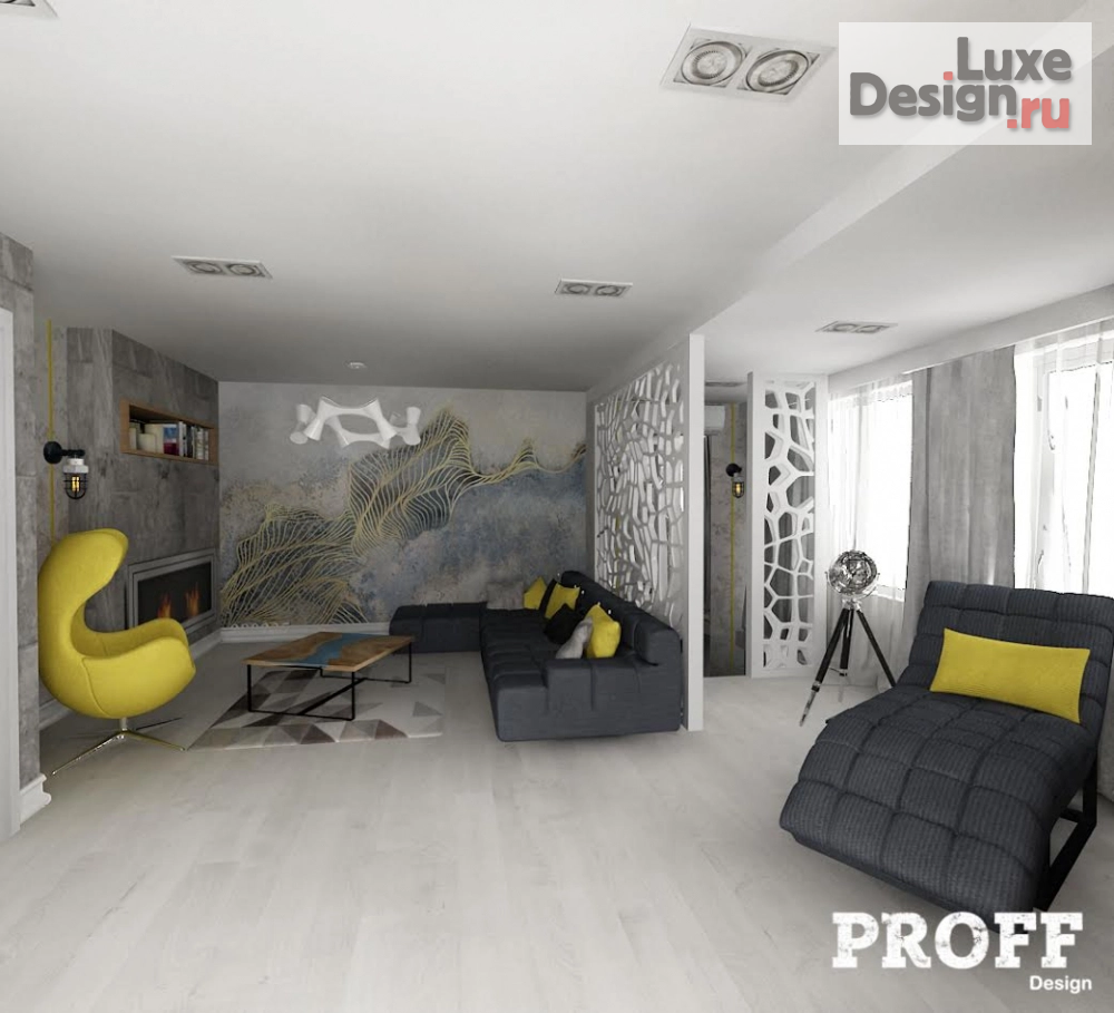 Дизайн интерьера двухкомнатной квартиры "Дизайн проект гостинаякухня(современный стиль)" (фото 4)