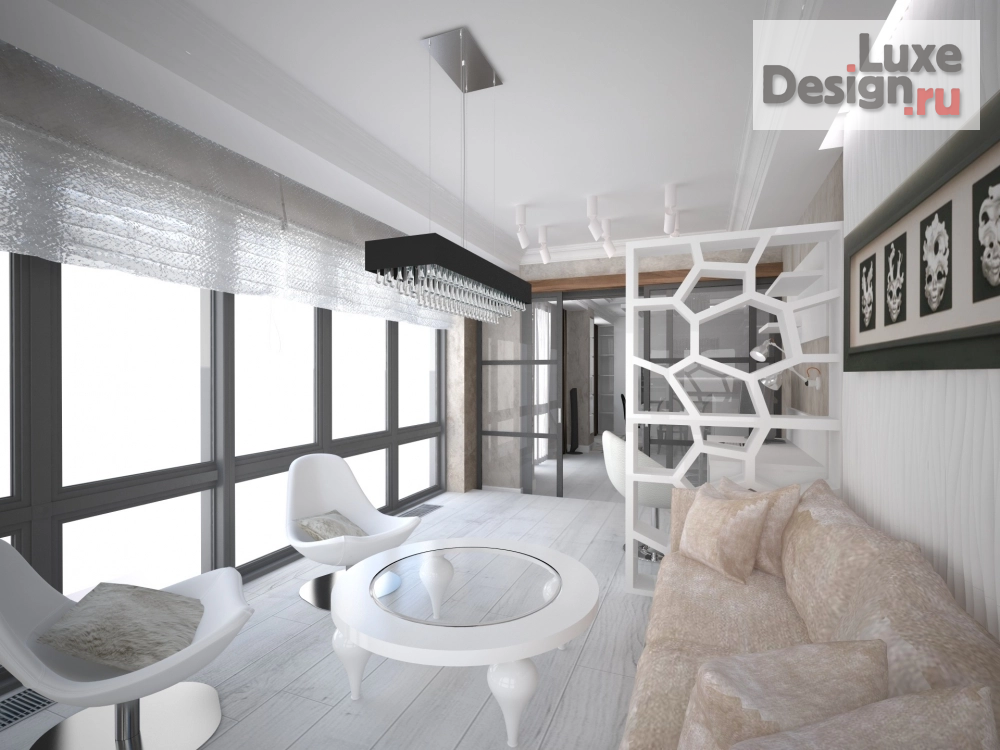 Дизайн интерьера трехкомнатной квартиры "Квартира на 25 этаже Europa Tower" (фото 9)