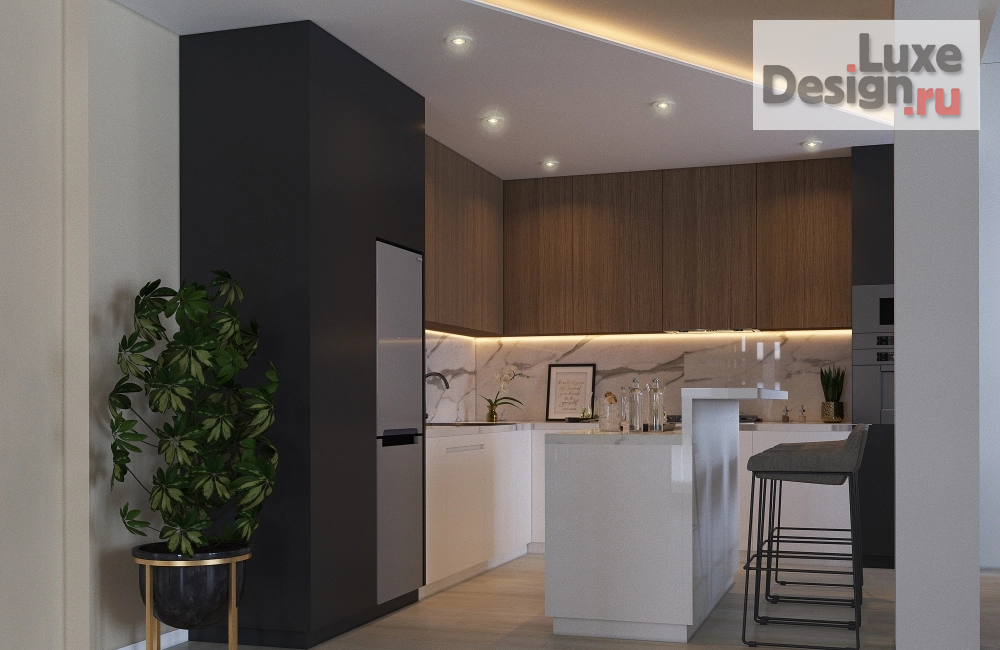 Дизайн интерьера четырехкомнатной квартиры "Дизайн студия "Новые Традиции" Двухуровневая квартира ЖК Европейский" (фото 3)