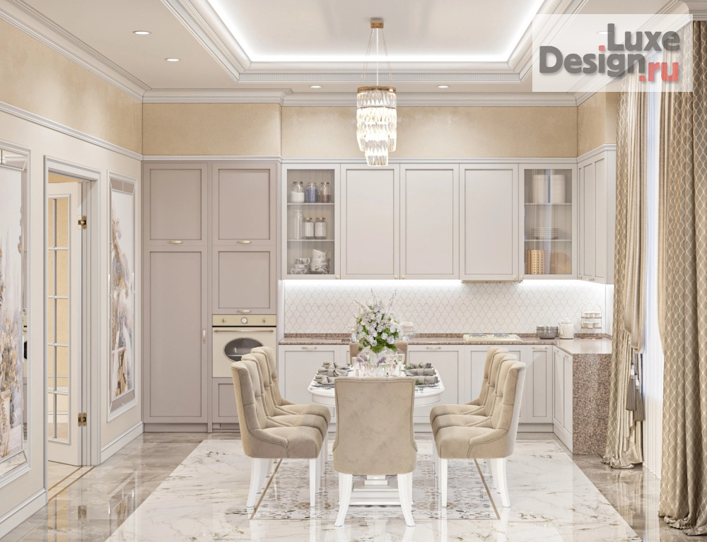 Дизайн интерьера столовой "Кухня столовая в частном доме" (фото 3)