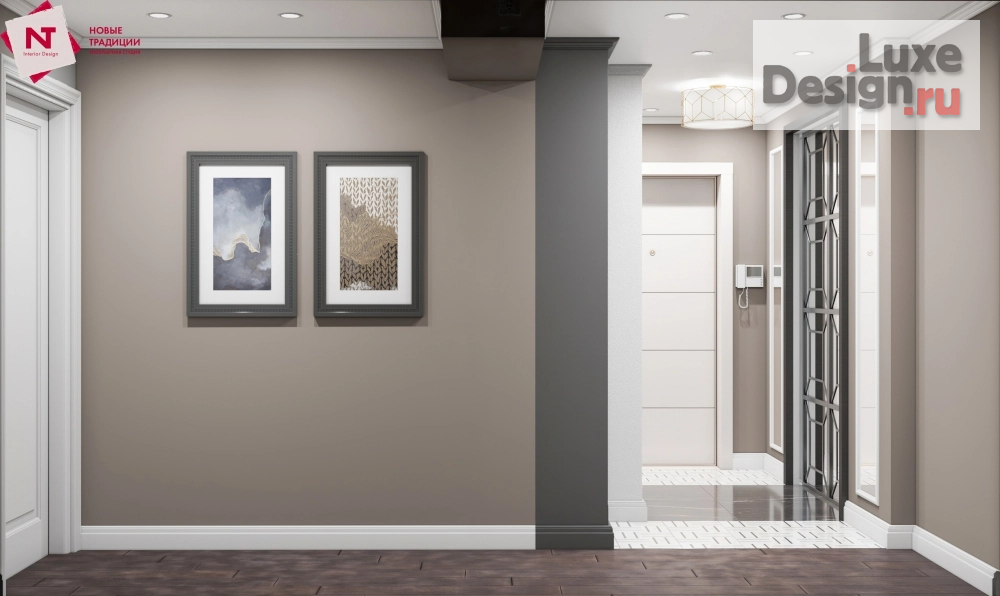 Дизайн интерьера двухкомнатной квартиры "Квартира рядом с парком г Елабуга" (фото 2) от дизайнера Кузина Оксана Дизайн интерьера двухкомнатной квартиры "Квартира рядом с парком г Елабуга" (фото 2)