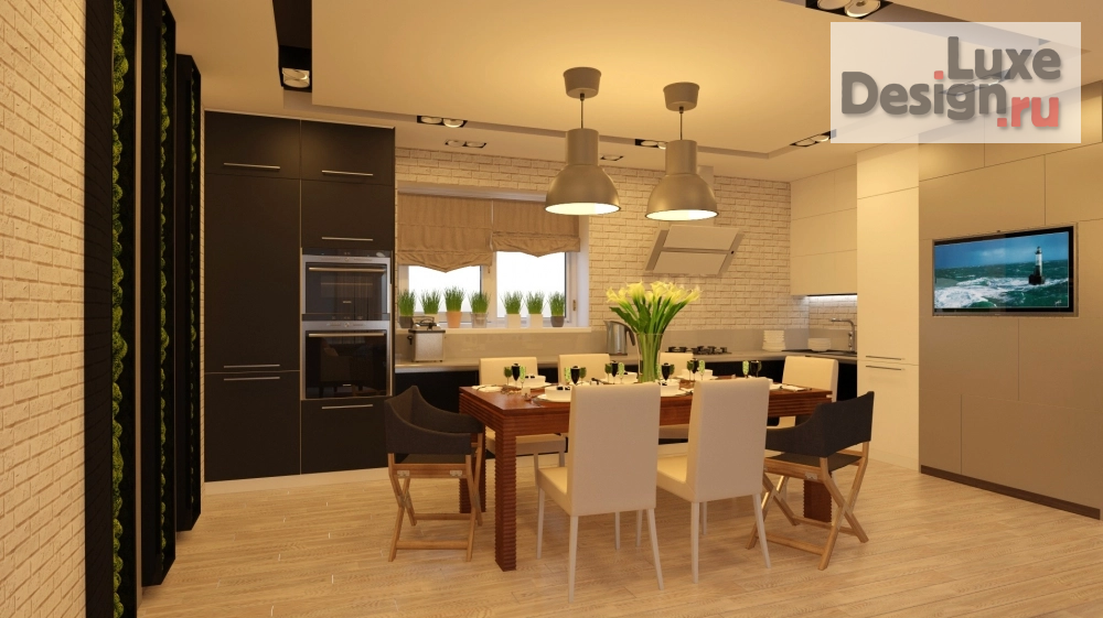 Дизайн интерьера коттеджа "Дизайн студия "Новые Традиции" Дом для друзей п. Малая Шильна" (фото 2)