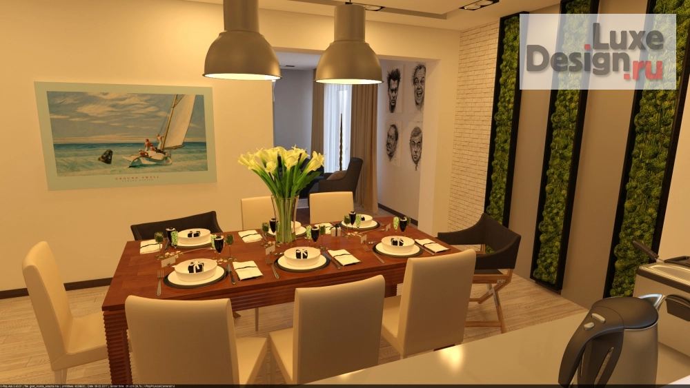 Дизайн интерьера коттеджа "Дизайн студия "Новые Традиции" Дом для друзей п. Малая Шильна" (фото 3)