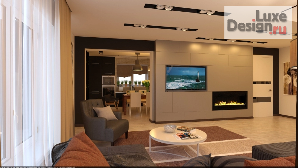 Дизайн интерьера коттеджа "Дизайн студия "Новые Традиции" Дом для друзей п. Малая Шильна" (фото 4)