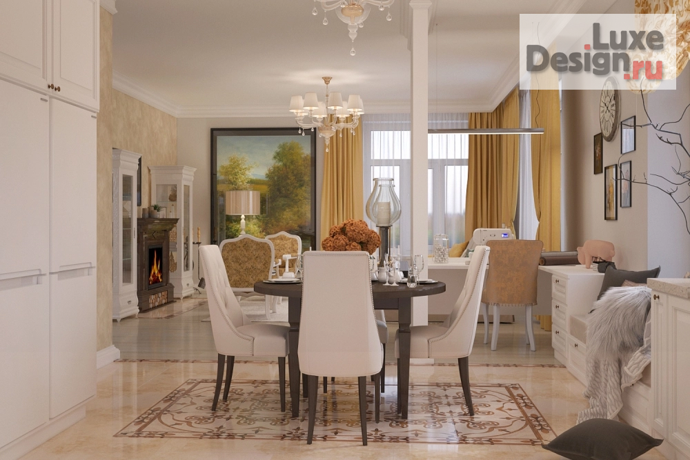 Дизайн интерьера загородного дома "Частный дом в классическом стиле" (фото 2)