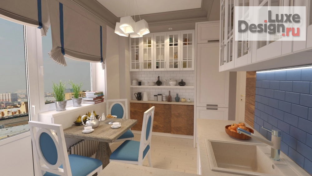 Дизайн интерьера двухкомнатной квартиры "Дизайн студия "Новые Традиции" Квартира в SUNRISE CITY" (фото 8)