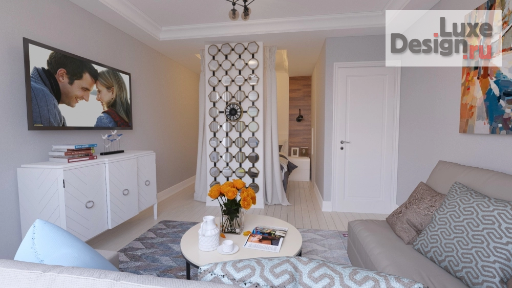Дизайн интерьера двухкомнатной квартиры "Дизайн студия "Новые Традиции" Квартира в SUNRISE CITY" (фото 5)
