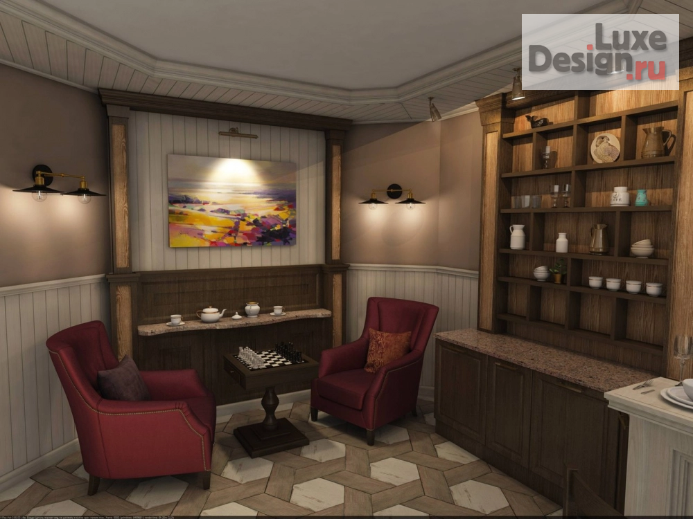 Дизайн интерьера загородного дома "Дизайн студия "Новые Традиции"  Загородный дом в Сосновом бору" (фото 6)