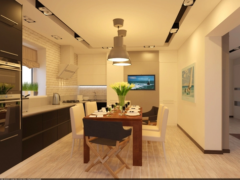 Дизайн интерьера коттеджа в Набережных Челнах "Дизайн студия "Новые Традиции" Дом для друзей п. Малая Шильна"